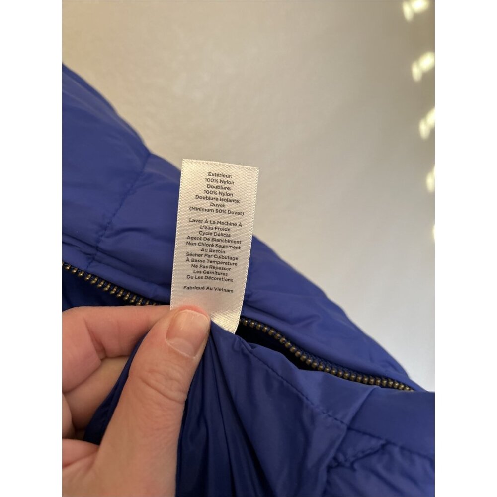 Talbots Down Fill Puffer Vest Women's‎ Size Medium Blue Quilted Full Zip Pockets - Picture 9 of 9